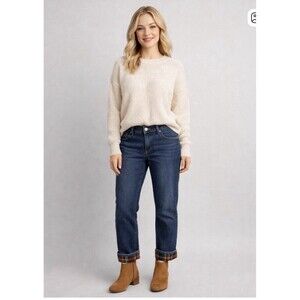 L.L. Bean Favorite Fit Denim Flannel-Lined Jeans Women’s Size 10 Regular 507465